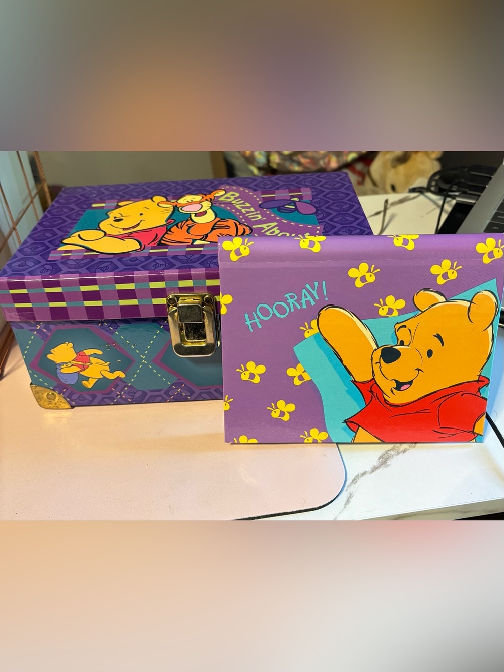 Vintage Winnie the Pooh Storage Trunk & Photo Album